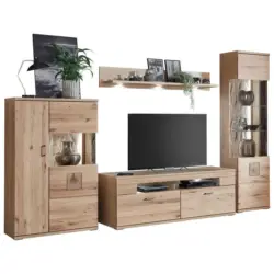 Wohnwand 330/208,3/50,2 cm in Alteiche