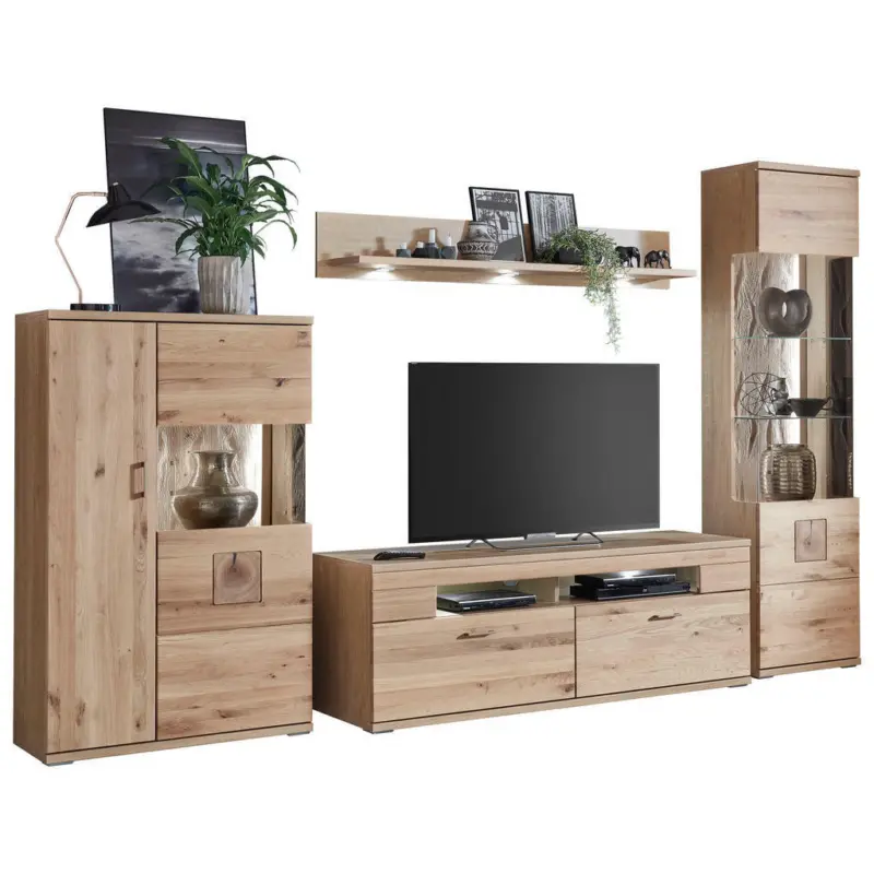 Wohnwand 330/208,3/50,2 cm in Alteiche