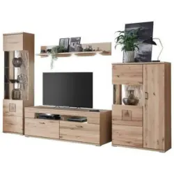 Wohnwand 330/208,3/50,2 cm in Alteiche