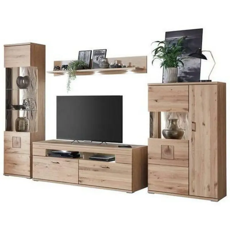 Wohnwand 330/208,3/50,2 cm in Alteiche