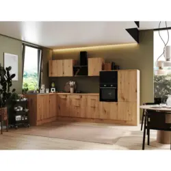 Eckk&uuml;che 175/340 cm in Eiche Artisan