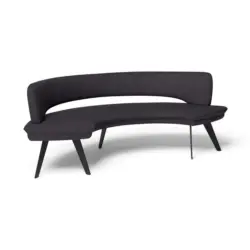 Sitzbank in Metall, Leder Pflaume