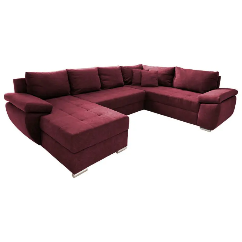 Wohnlandschaft in Mikrofaser Beere