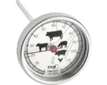 Hornbach TFA Dostmann Bratenthermometer Fleischthermometer Ofenthermometer Grillthermometer analog Ø 51 mm Teperaturbereich 10-110 °C hitzebeständig verschiedene Garstufen Edelstahl