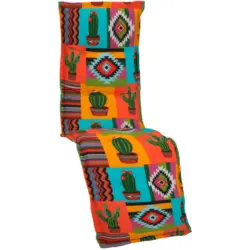 Relaxsesselauflage in Blau, Gelb, Grün, Orange Kaktus