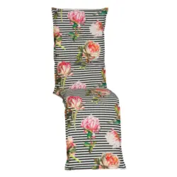Relaxsesselauflage in Schwarz Blume
