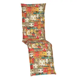 Relaxsesselauflage in Orange, Rot Häuschen