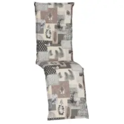 Relaxsesselauflage in Grau Patchwork