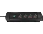 Hornbach Steckdosenleiste Brennenstuhl® 4-fach, mit Schalter, 3G1,5, anthrazit, 1,8 m