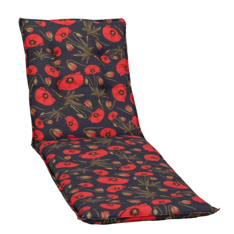 Liegenauflage in Schwarz Blume
