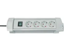 Steckdosenleiste Brennenstuhl® Premium-Line 4-fach, mit Schalter, grau, 1,8 m