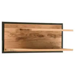 Wandboard in 80/35/26 cm Schwarz, Eichefarben