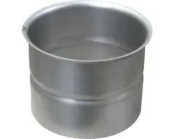 Ofenrohr-Wandfutter Bertrams Ø 130 mm senotherm blank silber