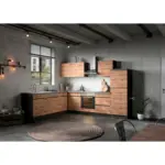 XXXLutz Lauterach - Ihr M&ouml;belhaus bei Bregenz K&uuml;chenblock 240/300 cm in Graphitfarben, Eiche Wotan