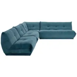 Ecksofa in Kord Petrol