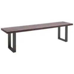 Sitzbank 220/50/40 cm in Anthrazit, Eichefarben