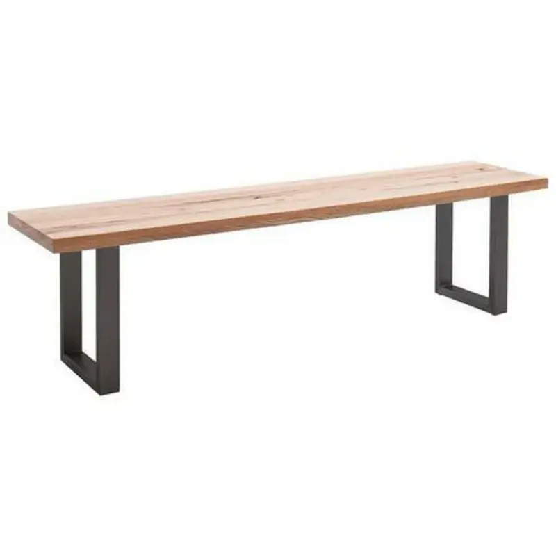 Sitzbank 200/50/40 cm in Anthrazit, Eichefarben