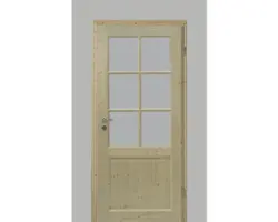 Landhaustür Pertura Fichte roh inkl. Lichtausschnitt (ohne Glas) 75x203 cm rechts