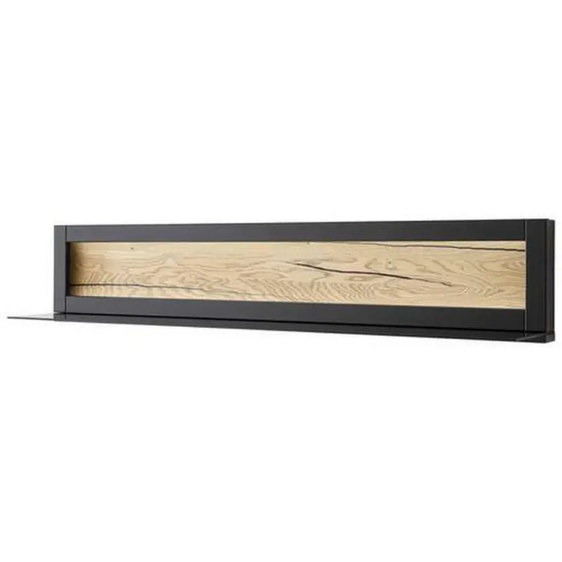 Wandboard in 150/28/25 cm Grau, Schwarz, Eichefarben