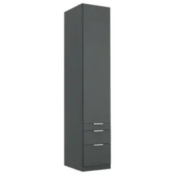 Drehtürenschrank in Grau