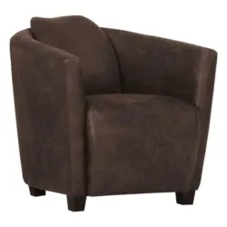 Sessel in Mikrofaser Dunkelbraun