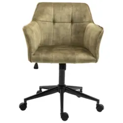 Drehstuhl in Samt Olivgrün