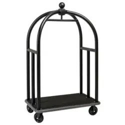 Kleiderwagen in Schwarz 105/186/62 cm