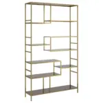 XXXLutz Lauterach - Ihr Möbelhaus bei Bregenz Standregal 115/195/30 cm Goldfarben, Hellbraun