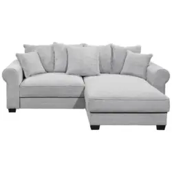Ecksofa in Kord Hellgrau