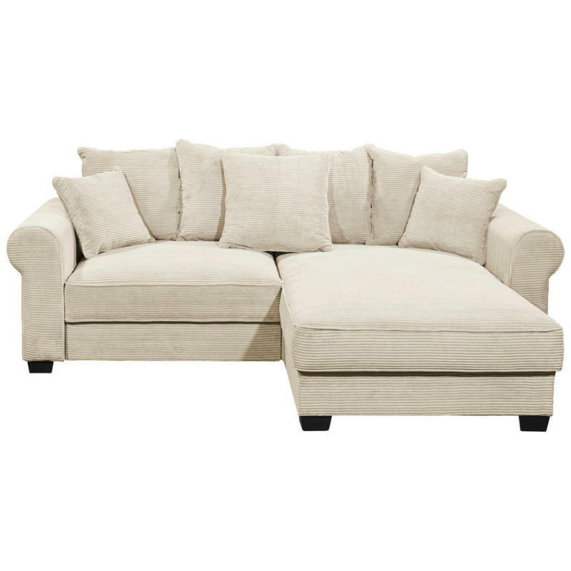 Ecksofa in Kord Creme