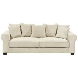 Schlafsofa in Kord Creme