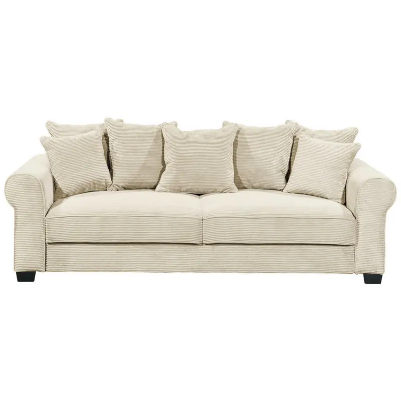 Schlafsofa in Kord Creme