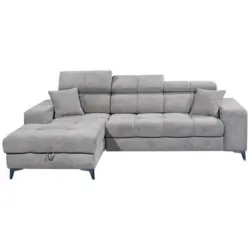 Ecksofa in Chenille Taupe