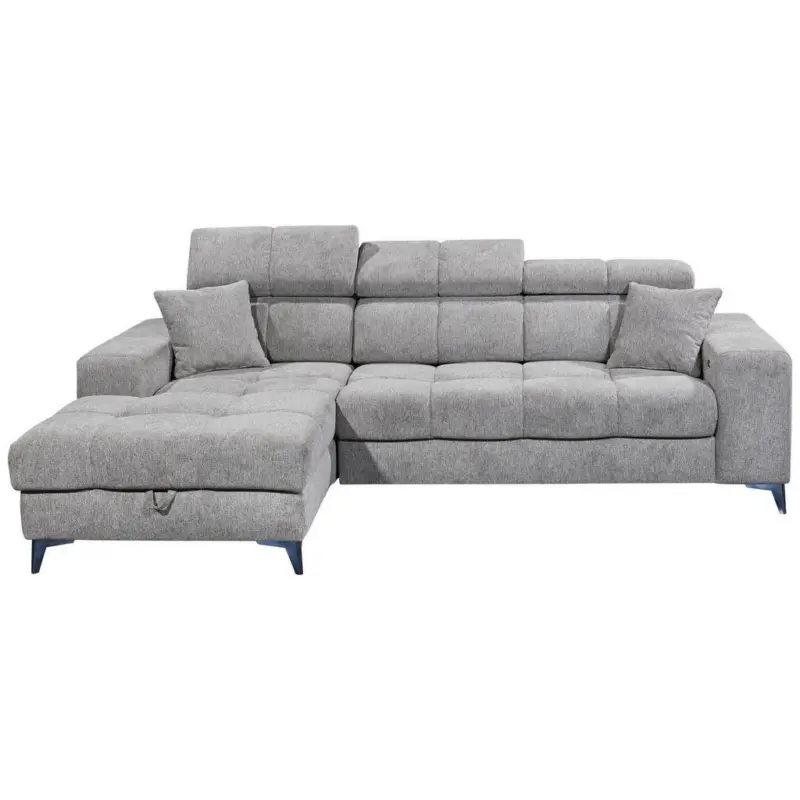 Ecksofa in Chenille Taupe