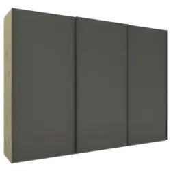 Schwebetürenschrank in Anthrazit, Eiche Artisan