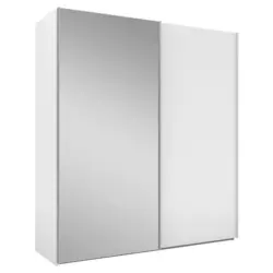 Schwebetürenschrank in Weiß