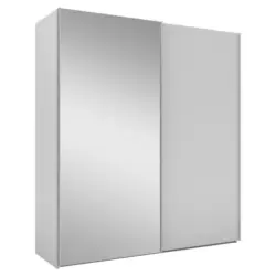 Schwebetürenschrank in Grau