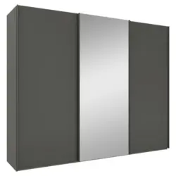 Schwebetürenschrank in Anthrazit