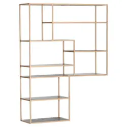 Regalaufsatz 120/160/34 cm Goldfarben