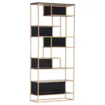 XXXLutz Lauterach - Ihr M&ouml;belhaus bei Bregenz Regal 87/200/35 cm Schwarz, Goldfarben