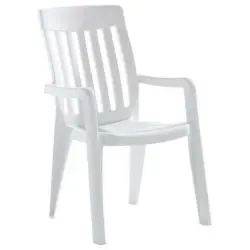 Stapelsessel in Kunststoff Weiß