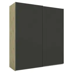 Schwebet&uuml;renschrank in Anthrazit, Eiche Artisan