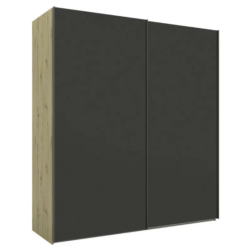 Schwebet&uuml;renschrank in Anthrazit, Eiche Artisan