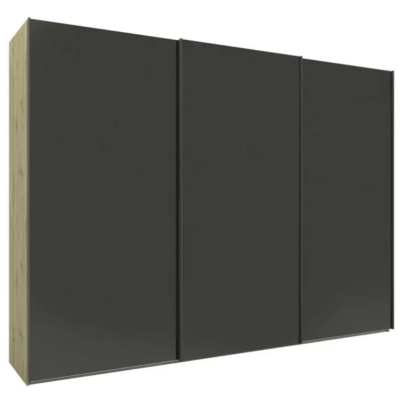 Schwebet&uuml;renschrank in Anthrazit, Eiche Artisan