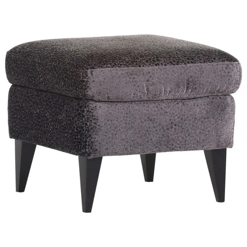 Hocker in Holz, Textil Anthrazit, Schwarz
