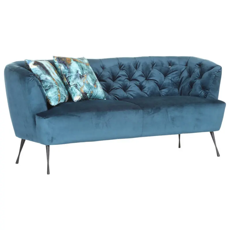Sitzbank in Textil Blau