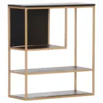 XXXLutz Lauterach - Ihr M&ouml;belhaus bei Bregenz Regal 70/80/30 cm Schwarz, Goldfarben