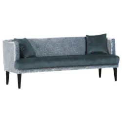 Sitzbank 190/83/70 cm in Hellblau, Dunkelblau