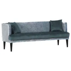 Sitzbank 210/83/70 cm in Hellblau, Dunkelblau