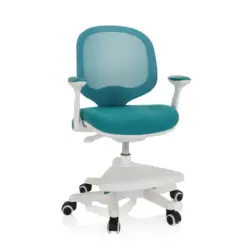 Jugenddrehstuhl in Netzbespannung Blau, Weiß